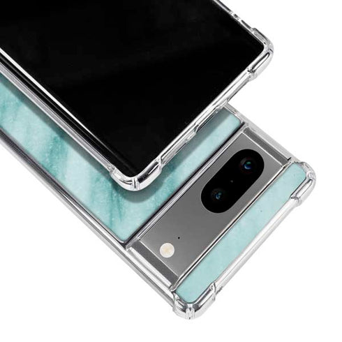 Turquoise Marble Google Pixel 8 Clear Case